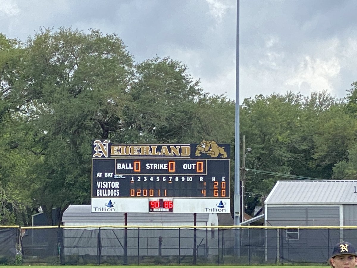 NedBaseball's tweet photo. 🚨BULLDOGS DUBSKIII🚨
Port Arthur - 1 
Dawgs - 4 
Coming right back for game two of our double header‼️🙌
#RaceToRoundRock https://t.co/wGlN0EZbTO