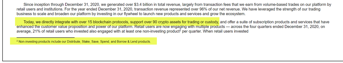 Per the $COIN original S1 filing they note that customers can stake, lend, and trade 90 assets. And the #SEC approved that IPO. But now Gensler is suing $COIN for selling unregistered securities, while having approved it in 2021. 

LINK: Document (sec.gov)