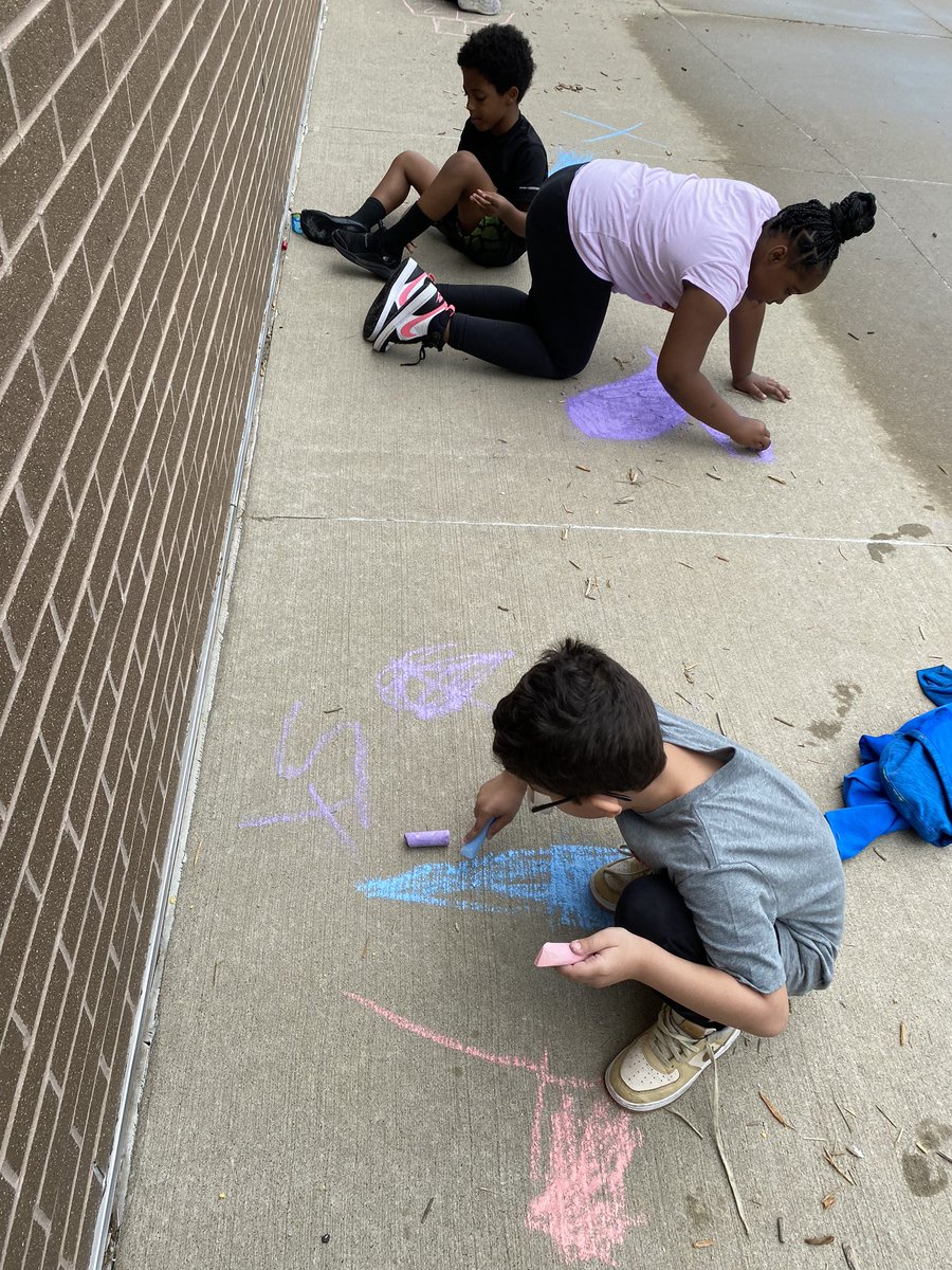 With what space we were given chalk day was a success! #abc count down!