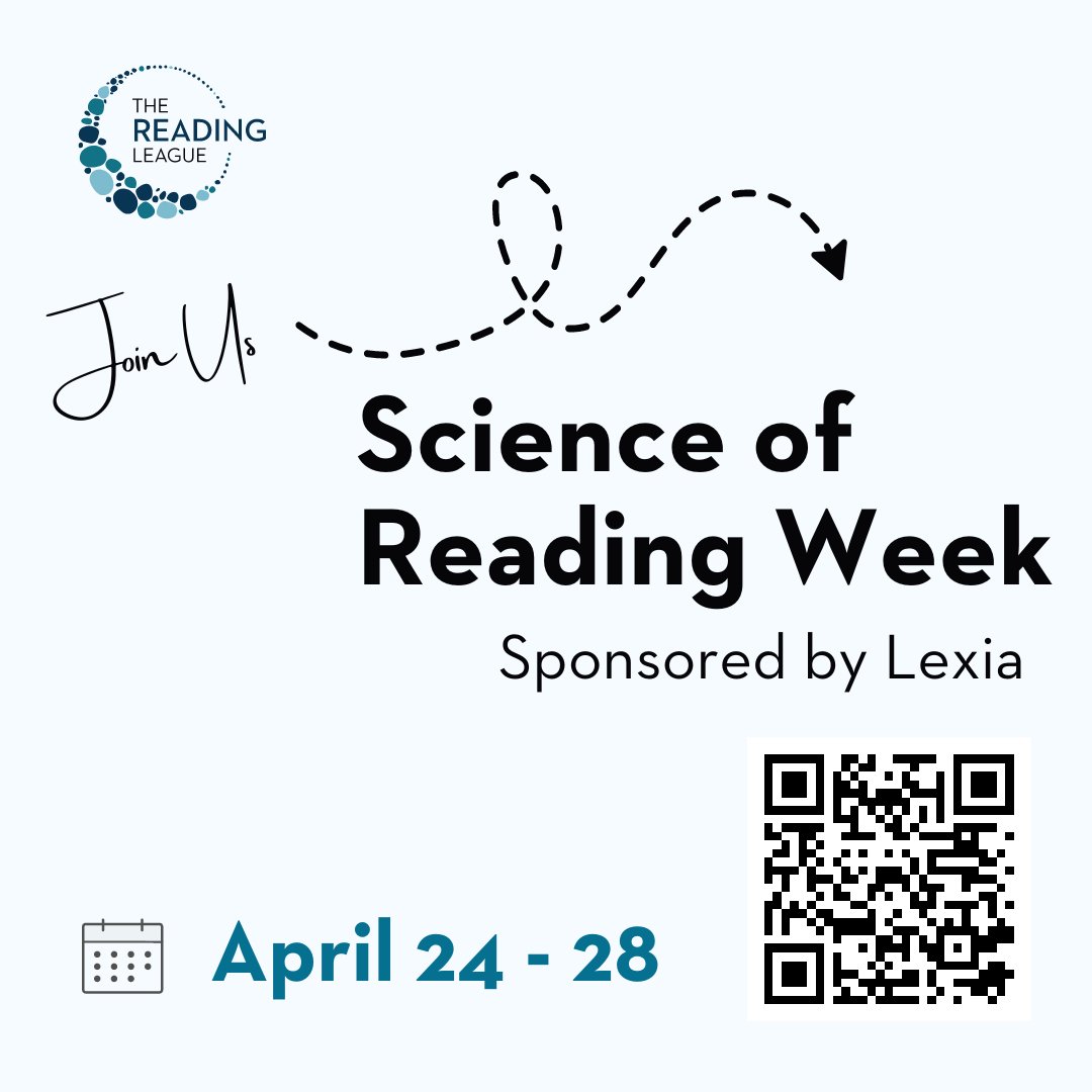 AmberLElder's tweet photo. Join us for Science of Reading Week April 24 - 28

The Reading League Chapter Network is a proud partner of Science of Reading Week, sponsored by Lexia &amp; featuring some of the most important voices in our national literacy community. 

Register: https://t.co/oLUvNi8x4L

📷
📷 https://t.co/BvS87Mgwqe