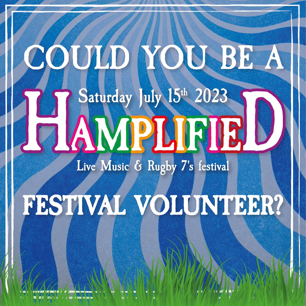 COULD YOU BE A VOLUNTEER AT HAMPLIFIED FESTIVAL
<a href="/Hamplified1/">Hamplified</a>  raises funds &amp; awareness for <a href="/Hambofoundation/">Matt Hampson</a>
Could you give a few hours of your time to the event team on Sat July 15th at <a href="/StAndrewsRFC/">Rugby St Andrews RFC</a>  Ashlawn Rd. Email rob@enterlude.co.uk ASAP &amp; we can discuss options