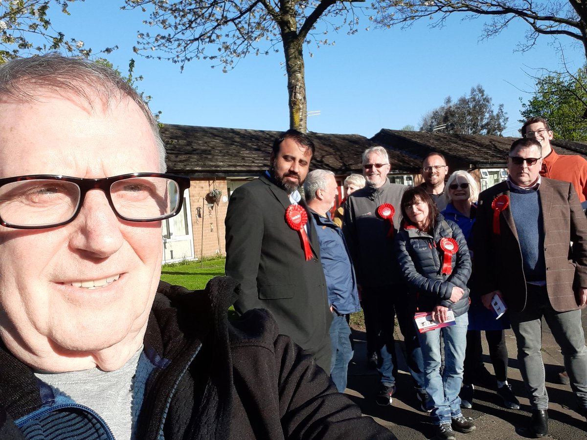 One of Labour campaigning teams out tonight in Brooklands, not the best selfie, however I blame the sun in my eyes