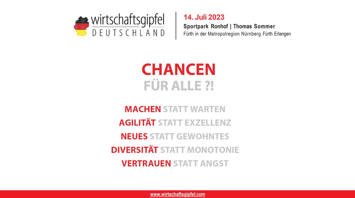 Erneut viel Prominenz beim Wirtschaftsgipfel Deutschland. Sommertermin mit hoher Nachfrage. - mailchi.mp/wirtschaftsgip…
