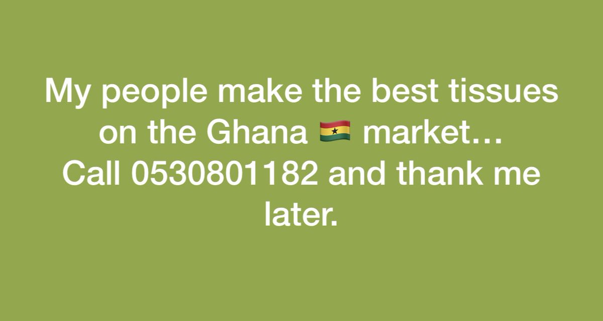 SupremeSoftGh's tweet photo. @fixondennis You clearly haven’t contacted us. 
Check us out, we sell top quality tissues for Ghc 25 and Ghc 30.

Call ☎️ 00 233 530801182 https://t.co/OSOJ3mXB9q