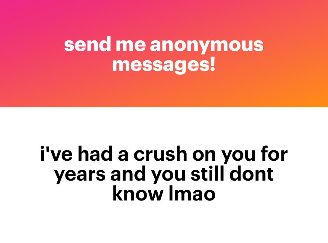 I wanna know who you are!! That’s so sweet 🙈