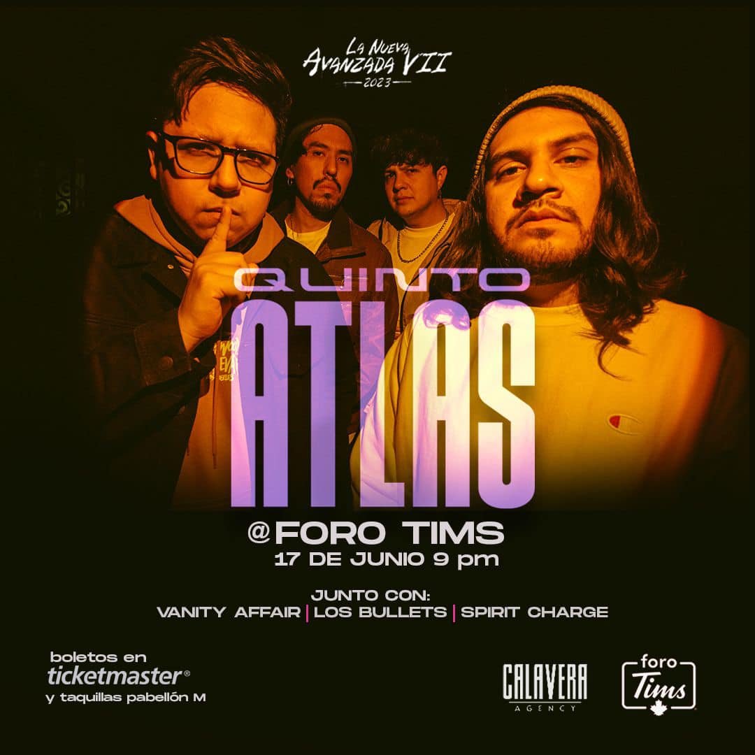 HeavyNews_'s tweet photo. ¡El @QuintoAtlas se presentará el próximo 17 de Junio en @ForoTims! 🌹

Compartirán escenario con @Spirit_Charge, Vanity Affair y Los Bullets en el evento #LaNuevaAvanzada VII. 

Boletos disponibles en Ticketmaster ➡ https://t.co/CdCR8NakV9 https://t.co/LMI51rHHoR