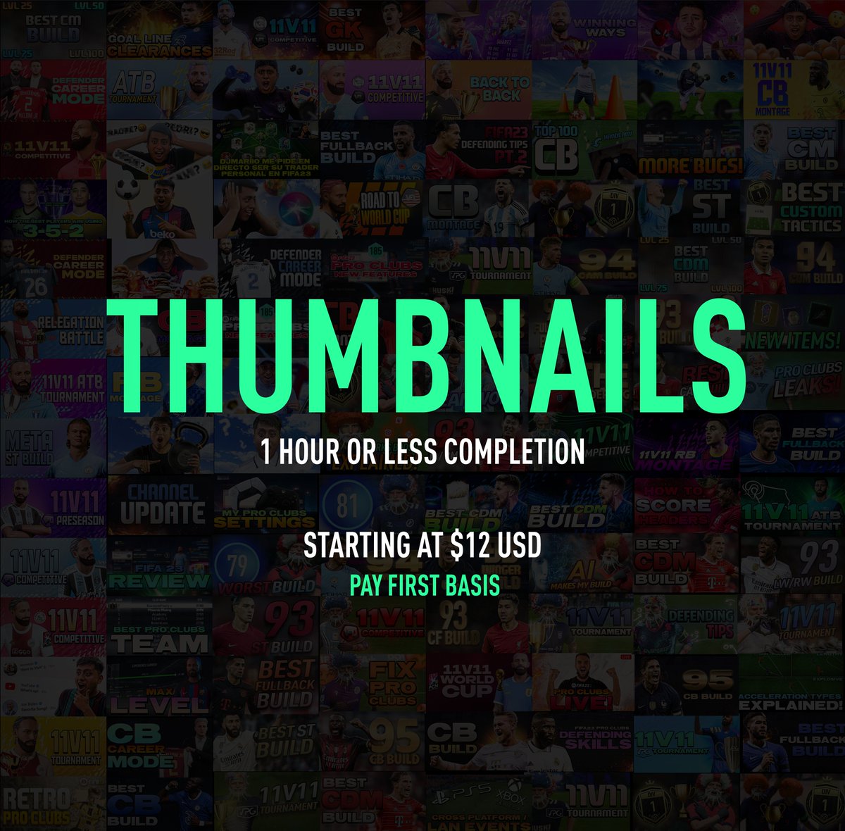 GraphicsGus's tweet photo. Yes, i create Custom, Requested, Quality and Quick Thumbnails in 1 Hour or Less, Open for service! 🟢

#FUT23 : #GFX https://t.co/Npr0pzwjRc