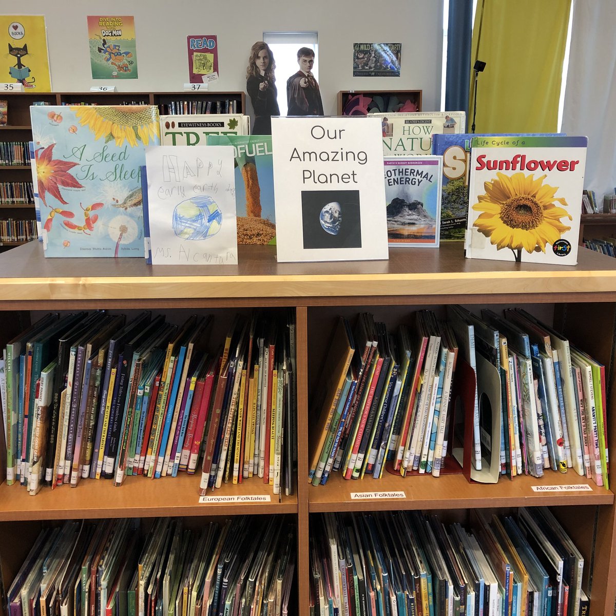 LibraryMcmicken's tweet photo. Celebrating #EarthDay2023 by learning about our beautiful planet and what we can do to protect it. #librarylife #highlinejoy #mcmreads https://t.co/8JkUApHZsE