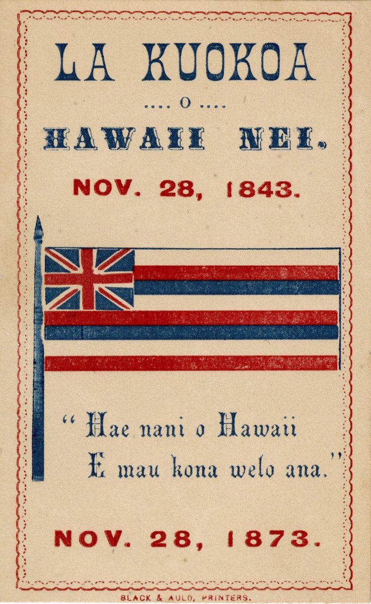 OfficialHuiWaa's tweet photo. Lā Kūʻokoʻa, or Hawaiian Independence Day.
Every November 28th of each year celebrate the historical recognition of the independence of the Kingdom of Hawaiʻi. https://t.co/U4BpsAz5e9