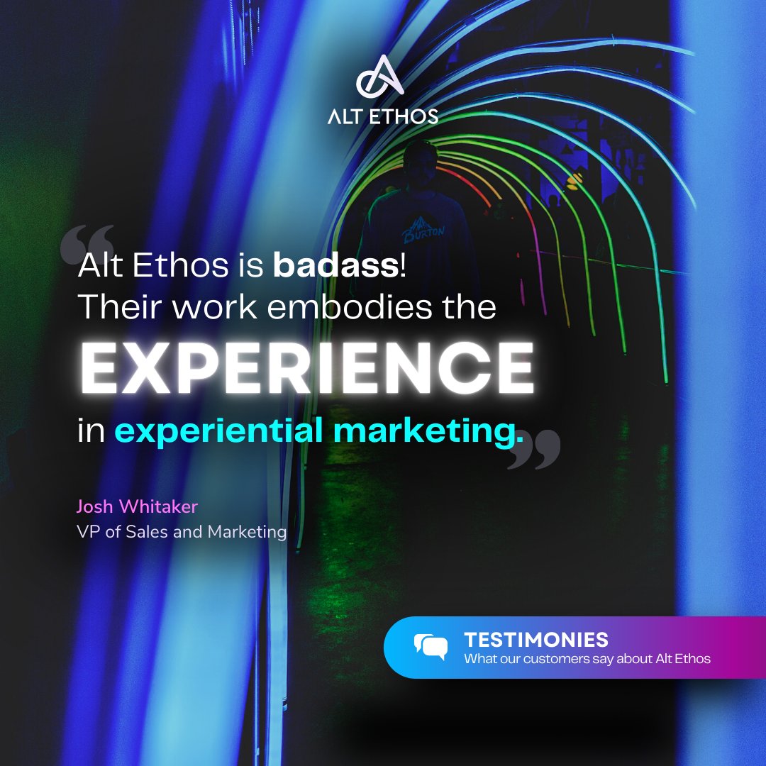Ready to take your marketing to the next level?  As experts in experiential marketing,  we'll help you create next-gen experiences that inspire. Learn more at altethos.com #experientialdesign #digitalmarketing #brandactivation #immersiveexperience #virtualreality