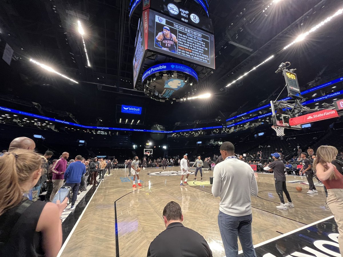 C_Arnold01's tweet photo. Welcome back to Brooklyn where the #Nets host the #Sixers in Game 3 at Barclays Center. https://t.co/sFyKxKSeKH
