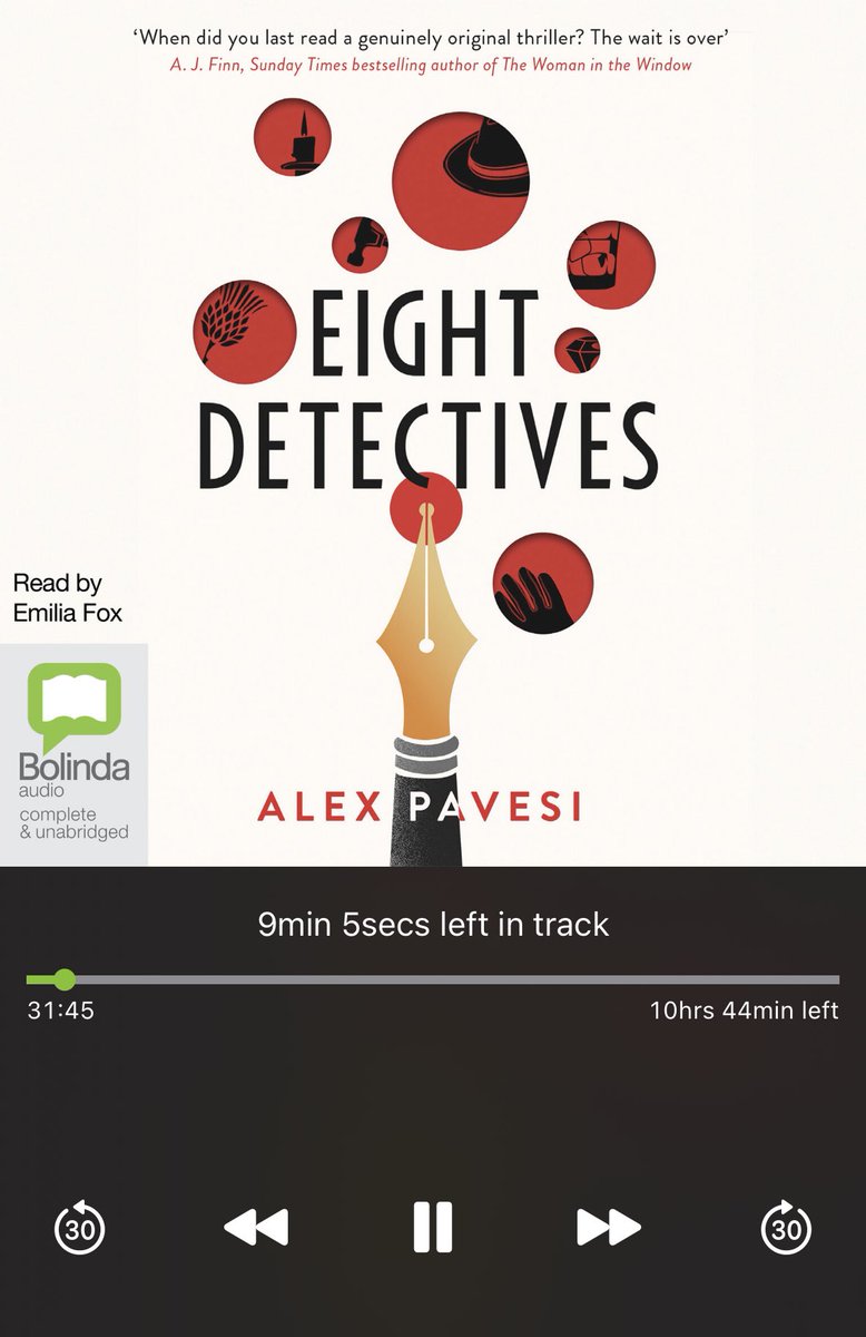 fiasbookshelf's tweet photo. #currentlylistening - chapter one and Iβm already invested πππ
#eightdetectives
#alexpavesi https://t.co/IvqcLWnB4Z