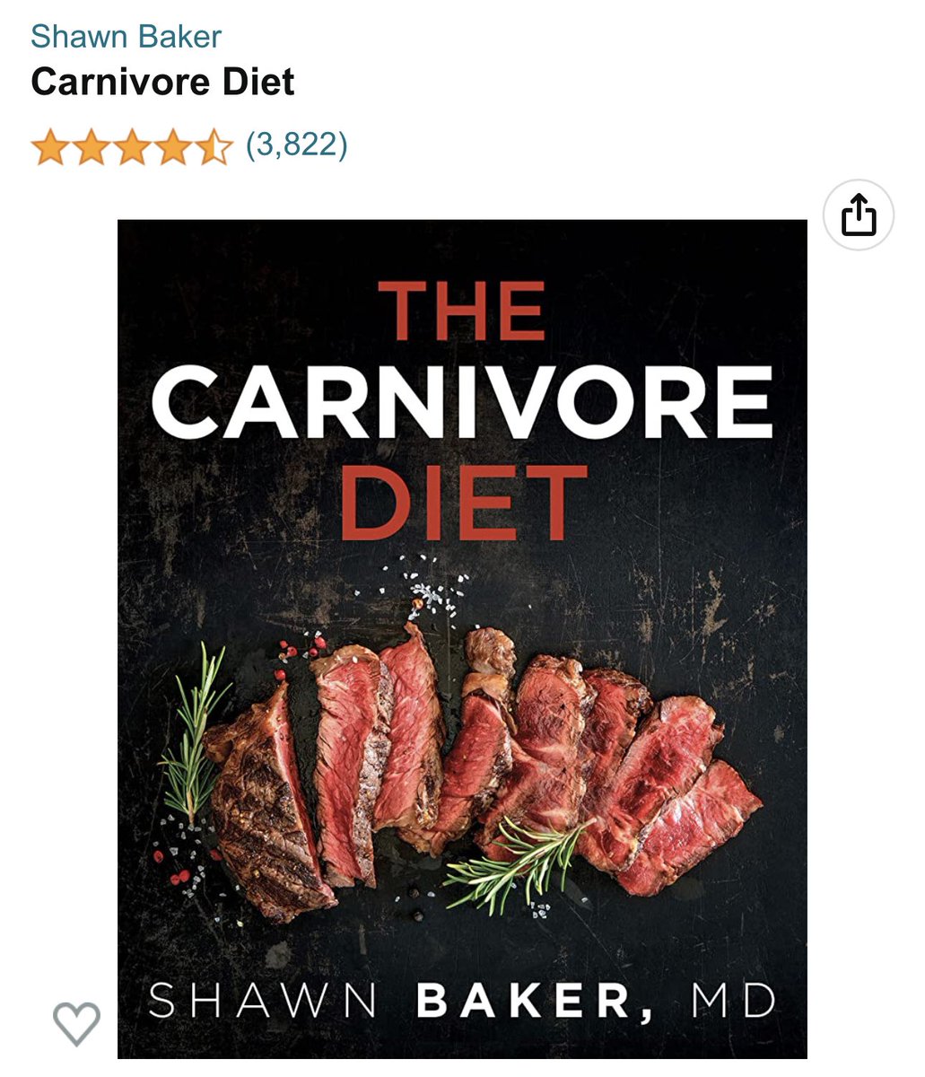 SBakerMD's tweet photo. FUN FACT: At no point n my life did I ever think I would want to write a book, but the publisher reached out and asked me if I would be willing to write about my experience with this crazy new “all meat diet” that I had been on for a few years. And thus, The Carnivore Diet was born!!