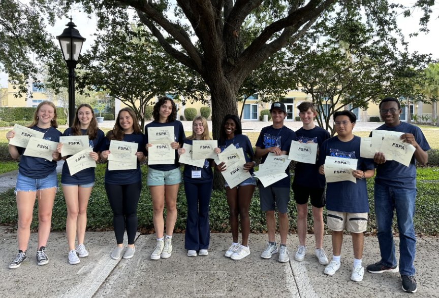 myPBHS's tweet photo. Congrats Film & Tech Association for winning 31 awards at Florida Scholastic Press Associationβs state conference in Orlando! Special shoutout to Krystal Felix for Honorable Mention in On-the-Spot New Anchor and Jonah Bennett for On-the-Spot Podcast. #FSPA #FilmAndTech #Awards https://t.co/GPAICTH0v6