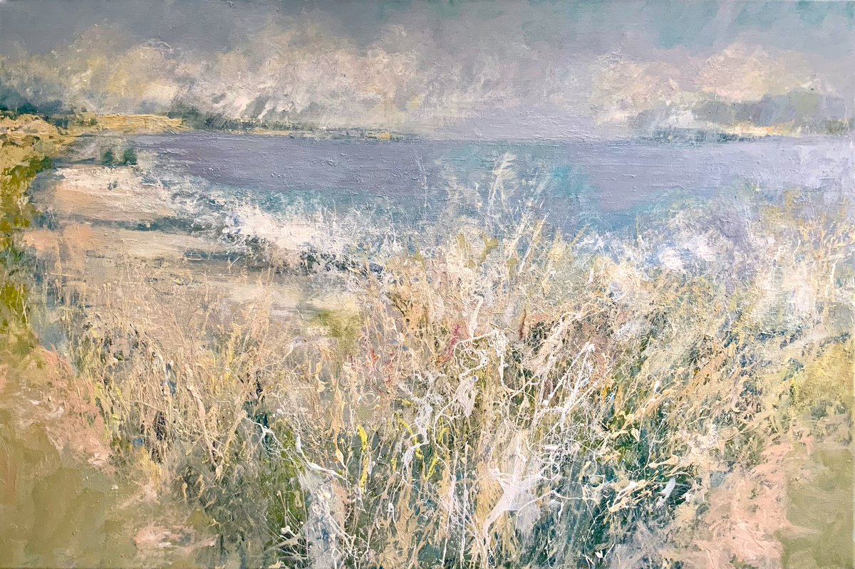 An overcast morning Kildavannan, Isle of Bute. Still fiddling with this one. #kildavannan #bute #paintingtrip #pleinairpainting #isle #pleinairpainting #isleofbute #workinprogress