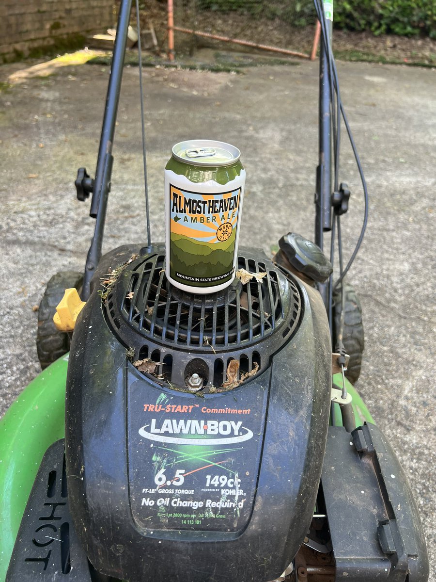 wv2ga (@wv2gajim) on Twitter photo Solid Opening Day2023! <a href="/OutKickTNML/">ThursdayNightMowingLeague</a>
A tweak to the throttle on the #LawnBoy & running at midseason form. No stripes as the battle against MarshPennywort continues. With the help of <a href="/ScottsLawn/">Scotts Lawn</a> we’ll get rid of it. Rehydrating with a cold Almost Heaven Amber Ale from <a href="/msbcdcl/">Mountain State Brewing Co</a> Solid Opening Day2023! <a href="/OutKickTNML/">ThursdayNightMowingLeague</a>
A tweak to the throttle on the #LawnBoy & running at midseason form. No stripes as the battle against MarshPennywort continues. With the help of <a href="/ScottsLawn/">Scotts Lawn</a> we’ll get rid of it. Rehydrating with a cold Almost Heaven Amber Ale from <a href="/msbcdcl/">Mountain State Brewing Co</a>