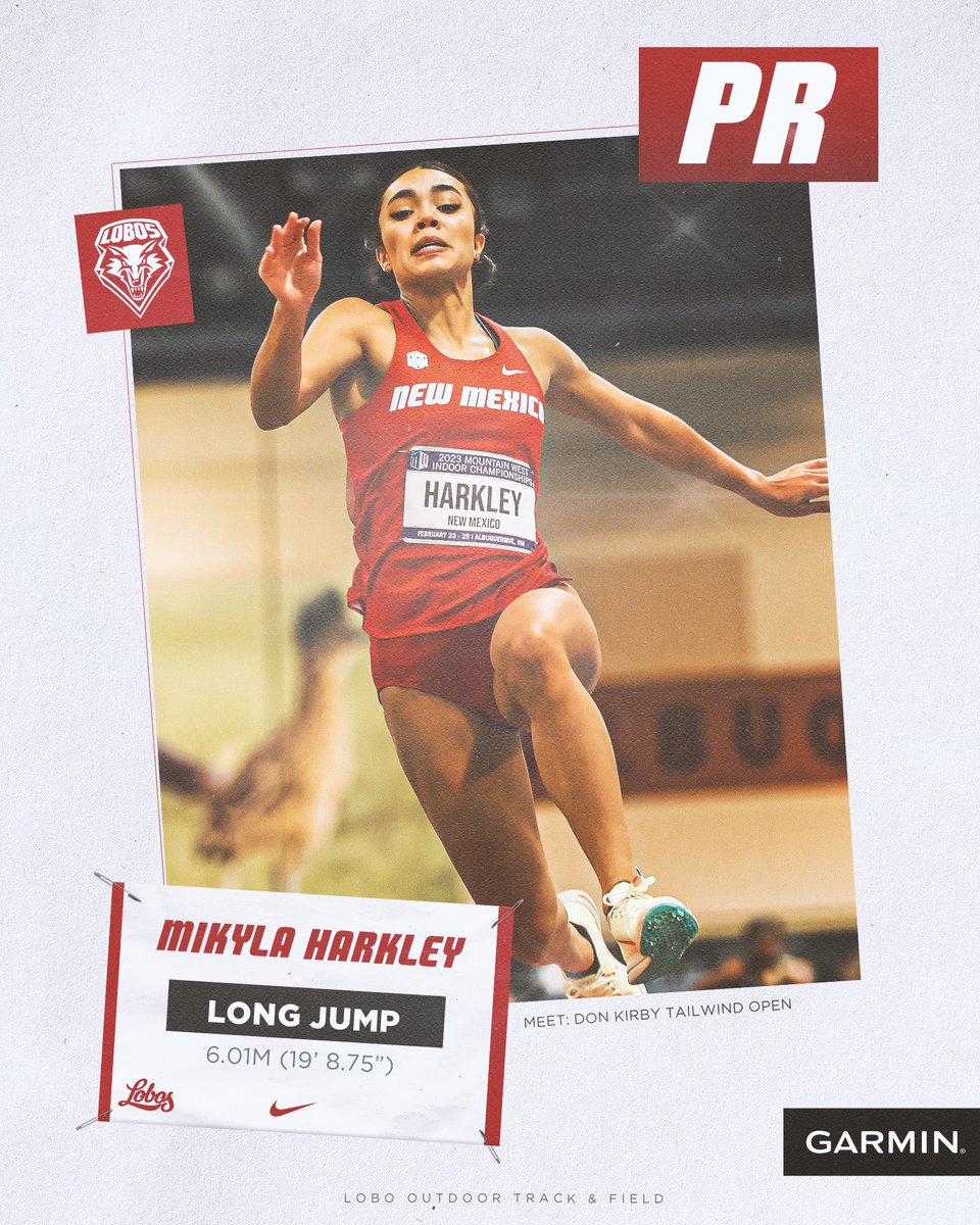 Big time PR for <a href="/mjharkley/">Mikyla Harkley</a> once again in the long jump today!

#GoLobos 🐺