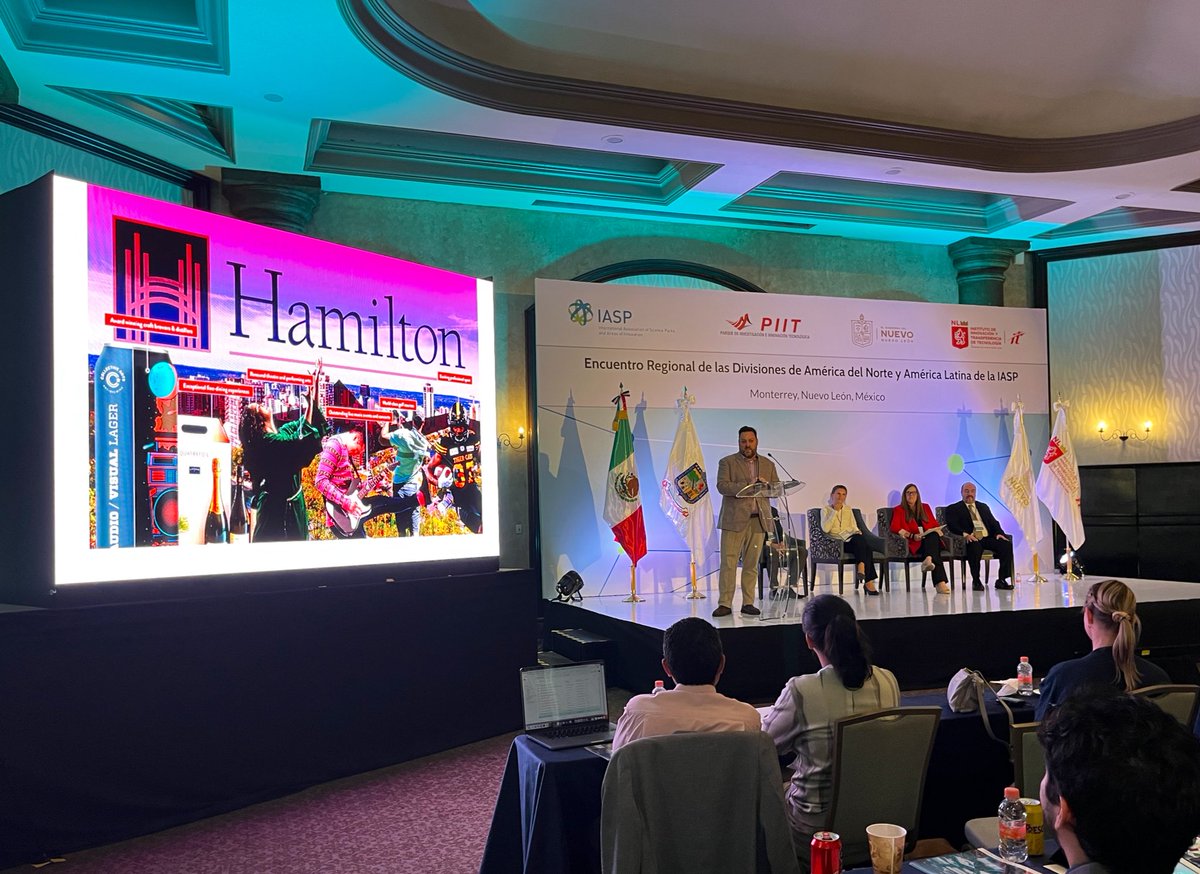 IASPnetwork's tweet photo. Closing ceremony to wrap up #IASPmonterrey, with a quick preview of 2024 meeting destinations: Hamilton, Canada, hosted by @MIP_Hamilton for #IASPnorthamerica division, and Porto Alegre, Brazil, hosted by @tecnopuc for #IASPlatinamerica division! https://t.co/XkPbGVJdyH