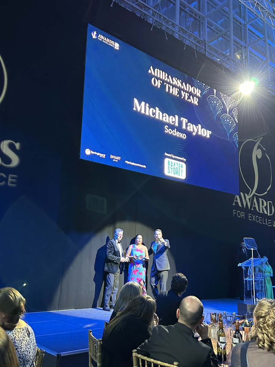 An inspiring night at tonight’s #springboardawards. Congratulations Mike Taylor from @SodexoUK_IRE on being awarded Ambassador of the Year 👏👏👏