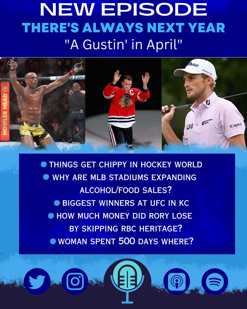 TANY_pod's tweet photo. We talk fighting in hockey and why it belongs in the game, changes to MLB alcohol sales, UFC in Kansas City for the first time, RBC Heritage and the woman who spent 500 days underground! #nhl  #nypd #fdny #nyc #mlb  #ufc #kc #kansascity #pga #rbcheritage #nfldraft #nfl #draft https://t.co/Nzbyx9uQMO