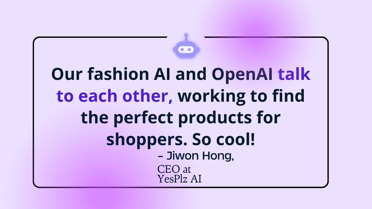 YesPlz AI's GPT Stylist is a one-of-a-kind AI stylist that curates retailer products for shoppers based on their prompts.

Learn more about how it works here: bit.ly/3URP4p8

#gpt4 #generativeAI #OpenAI #aistylist #fashionAI