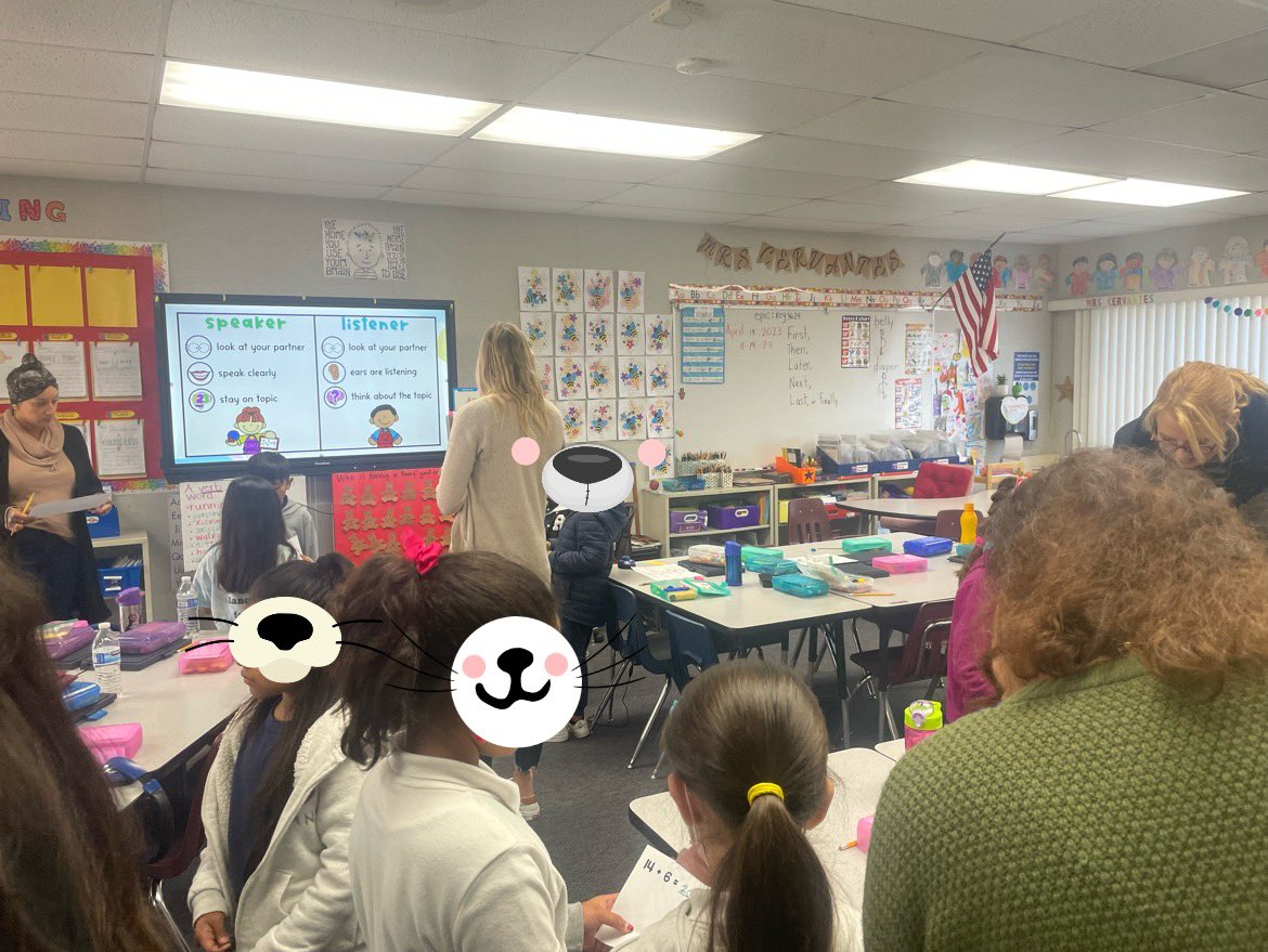 SomerBizzle's tweet photo. Great things happening in first grade this week. Academic conversations about math in using the compare and connect language routine. Students chose which strategy to use, compared with partners, then created posters of their work to see everyone’s strategies. #NSDnow #ITeachMath https://t.co/DODGC42072