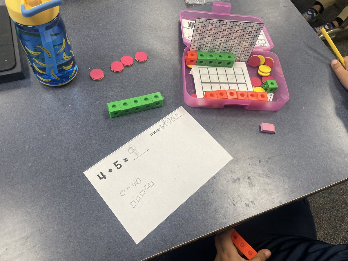 SomerBizzle's tweet photo. Great things happening in first grade this week. Academic conversations about math in using the compare and connect language routine. Students chose which strategy to use, compared with partners, then created posters of their work to see everyone’s strategies. #NSDnow #ITeachMath https://t.co/DODGC42072