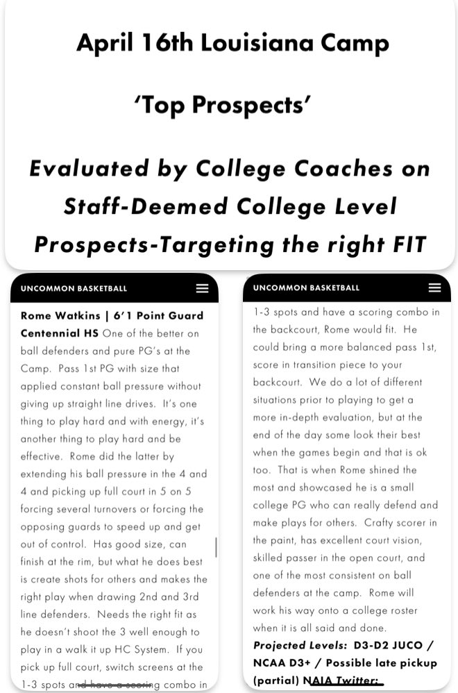 Offical_Romey's tweet photo. Big thanks to Coach V for the write up!@UncommonBball https://t.co/bowcLn71Q6