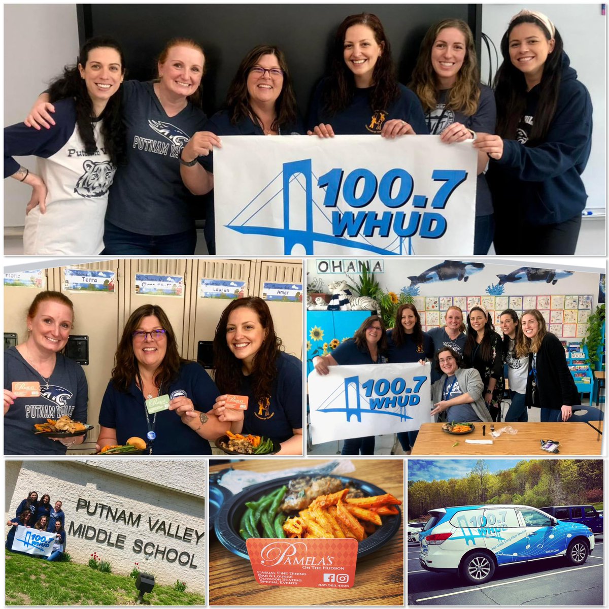 Thank you <a href="/1007WHUD/">100.7 WHUD</a> for the DELICIOUS lunch! What a treat!! The 5th grade team at PVMS is proud to have won a place on your “At Work Wall of Fame!” 💙🤍🏅🥗🍝🧆🥘🍪#workplaceoftheweek <a href="/TmccartyTravis/">Travis</a> <a href="/georgiabethrs/">Georgia LaVarnway</a> <a href="/pvftunited/">Putnam Valley Federation of Teachers</a> <a href="/PutnamValleyCSD/">PutnamValleySchools</a>