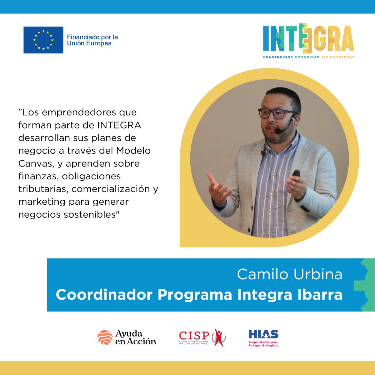 integraecua's tweet photo. ¡En el #ProgramaIntegra sabemos que el emprendimiento transforma vidas y es una herramienta potente de integración social! 🙌🇻🇪 🇪🇨
#ConstruimosComunidadSinFronteras
INTEGRA es financiado por la @UEenEcuador e implementado por @ayudaenaccionec, @CISPalc y @HIAS_ECUADOR . https://t.co/gbyAvkNerr