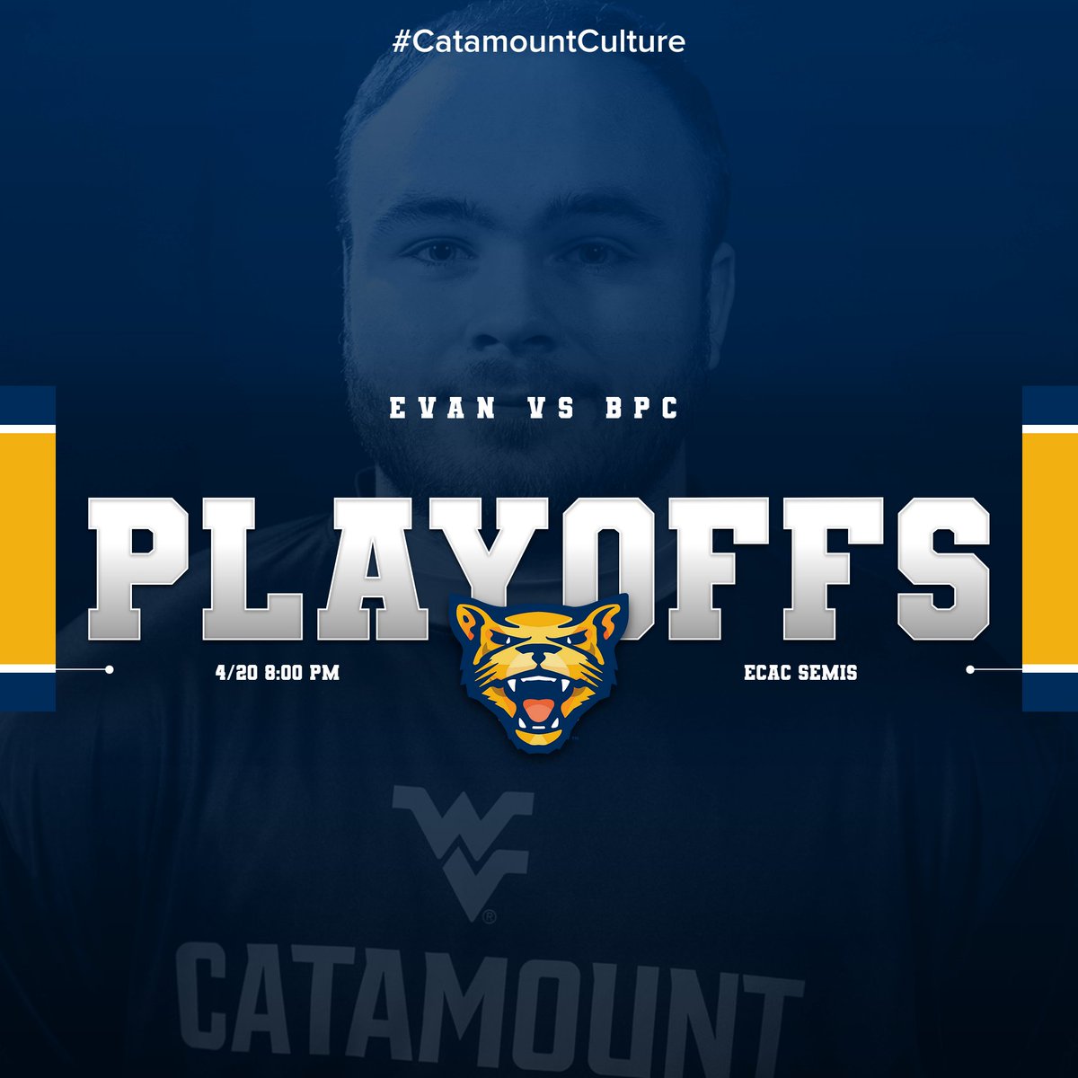 WVUPSCEsports's tweet photo. Even more playoffs tonight as Evan looks to continue his @ECAC_Esports run!
🆚@BPC_esports
🎮Madden 23
🕗8:00 PM
📺https://t.co/NLPoWyhUkQ https://t.co/UhIO1DQNZM