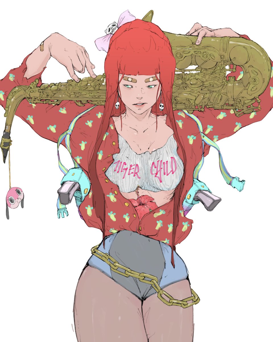 🎷🌺
#ArtistOnTwitter #イラスト #originalcharacter