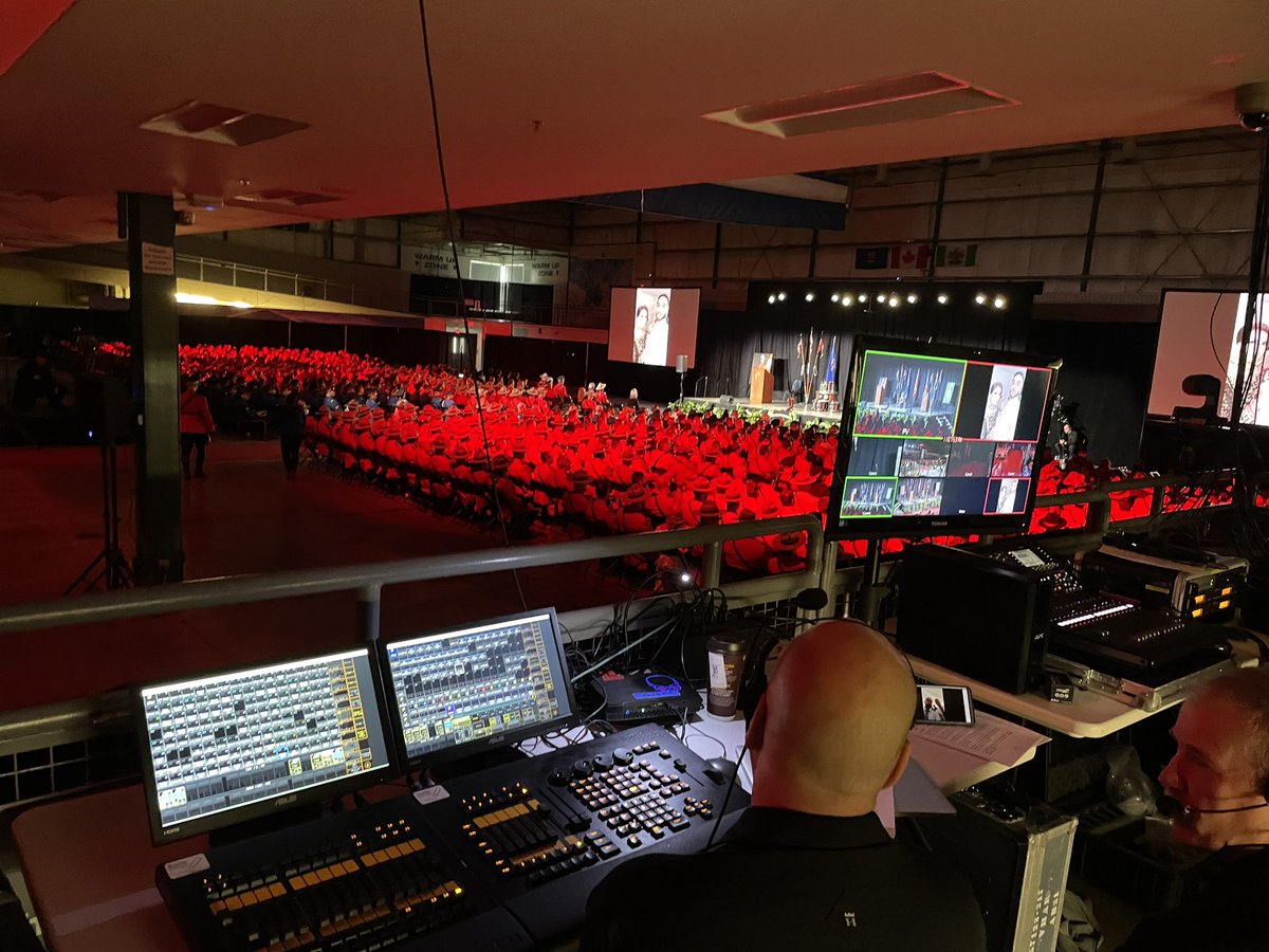 GordSteinke's tweet photo. Sea of red. A behind the scenes look at RCMP Regimental Funeral livestream for Const. Harvinder Dhami at Millennium Place today @StrathcoCounty @RCMPAlberta #RCMPNeverForgets https://t.co/TdfrO2g9Hd