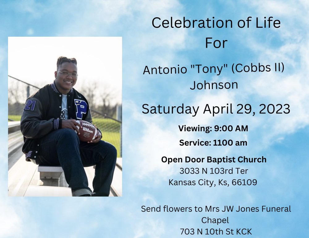 CoachKevinCoker's tweet photo. Please come and celebrate the life of this truly wonderful young man on Saturday, April 29th. https://t.co/JyswP49SFH