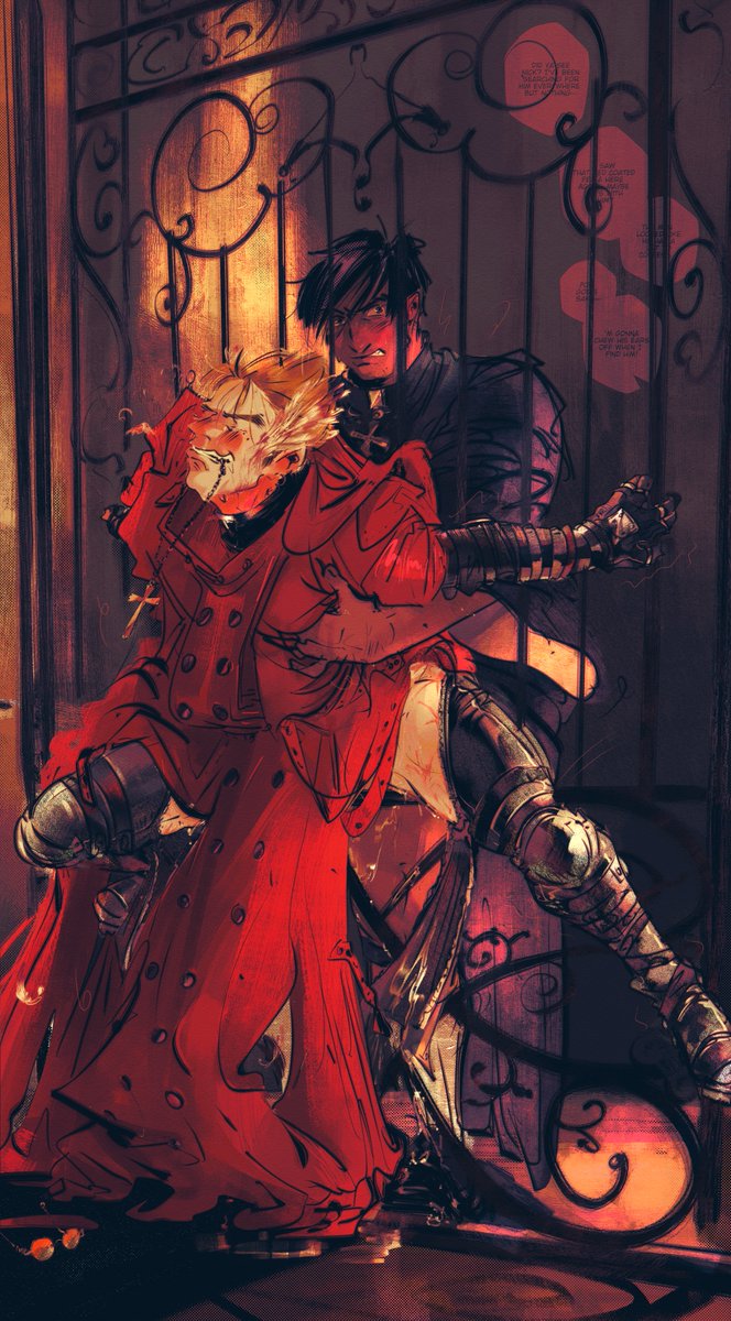 hokaguteatime's tweet photo. Cw:  watersports if u squint, a  bit  of  bloody  feathers  and  semi  public  sex  😌 

Are  they  about  to  get caught…?

Study of The Sin  by  Heinrich Lossow for  @/ftmvash  who  had this wonderful idea of making  it  VW.   #トライガン #trigun #vashwood https://t.co/1E72n4C1BD