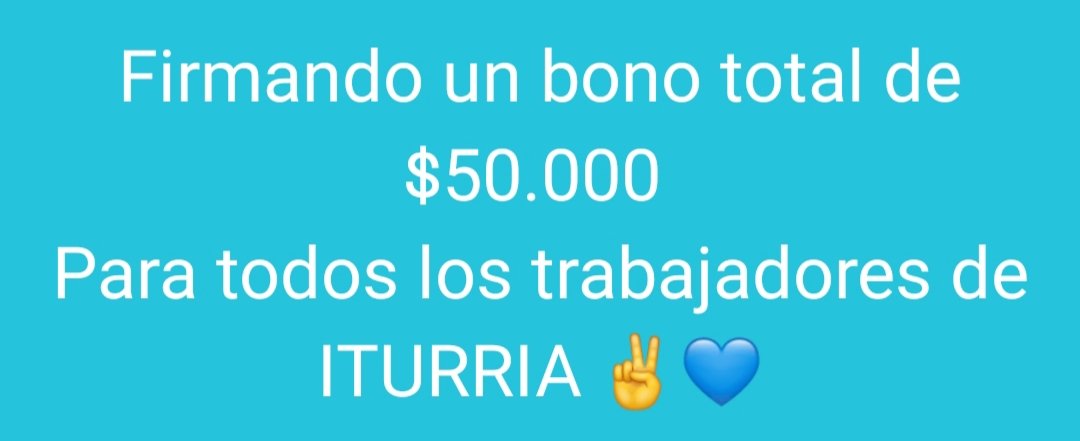 TejeraLeandro's tweet photo. Tras el bono de $25000 en la paritaria Nacional.. en #ITURRIA Gestionamos un Complemento de $25000 más..  Firmando un bono total de $50000 para cada compañero ✌💙 
@CarlosPerezSEC @OscarTedescoSEC @NatyGonzalezSEC @MGonzalezSEC @m_migliore @moralesjorgeru https://t.co/Ey9qp83G81