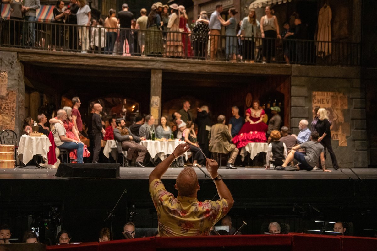 Join us tomorrow, April 21, as Met Music Director @NezetSeguin takes the podium to conduct Puccini’s La Bohème for the very first time at the Met!

On stage April 21–June 9: bit.ly/3mQCRRx

📷 Curtis Brown / Met Opera