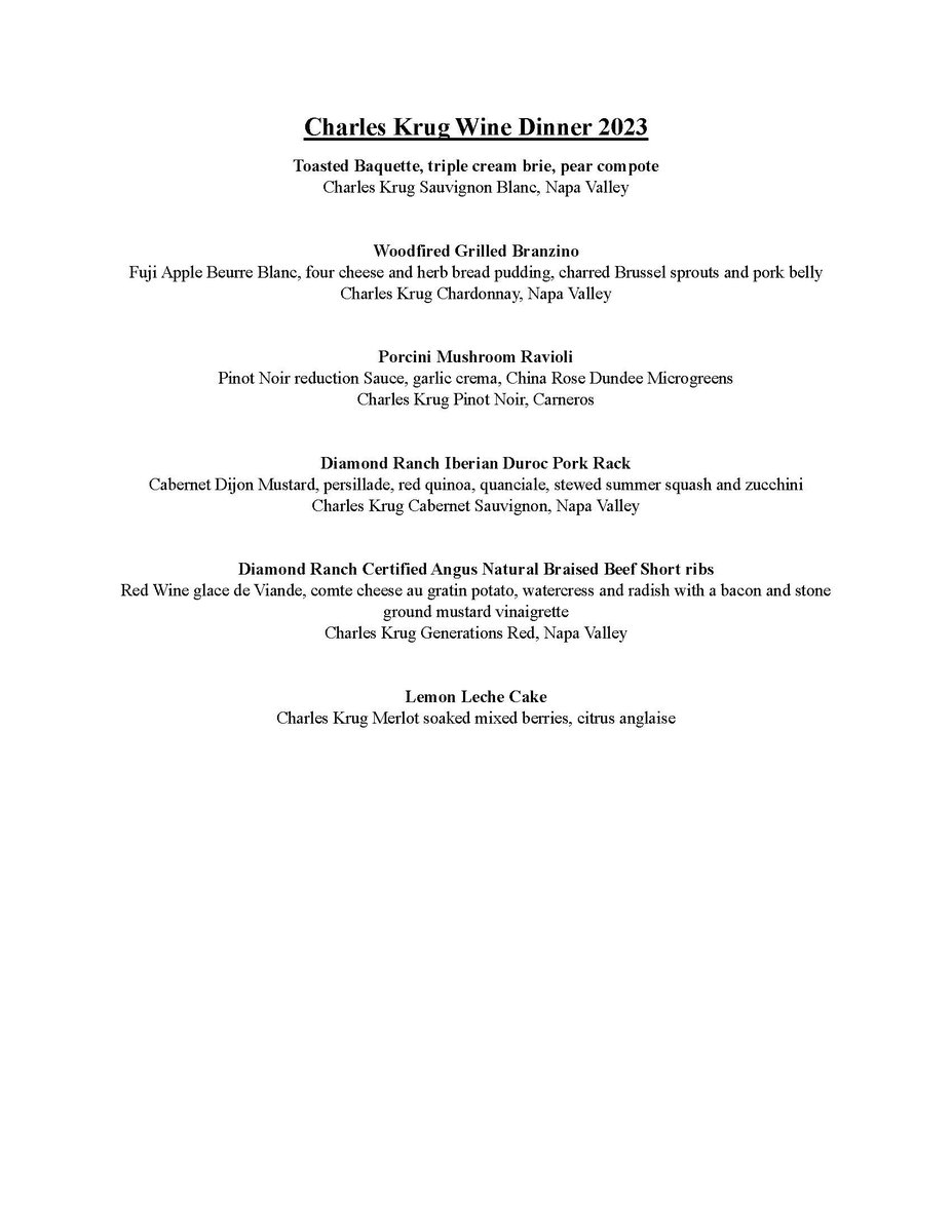 Timberwoodfire's tweet photo. Indulge in an exquisite culinary experience at Timber Wood Fired Bistro on April 25rd with a Charles Krug Wine Dinner. Taste the flavors of Napa Valley and Carneros with a four-course meal expertly paired with award-winning wines from Charles ... https://t.co/hwYbOsSoXs