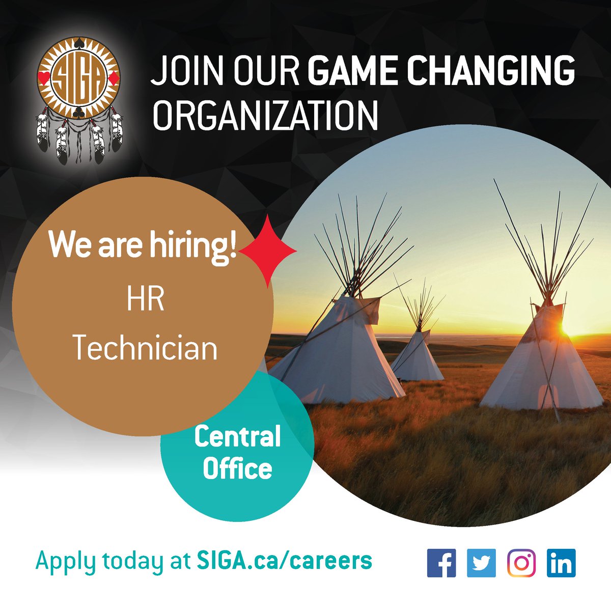 HomeSIGA's tweet image. Looking for a game-changing career? SIGA is hiring for an HR Technician! 

Check out siga.ca/careers to learn more or apply!

#hiring #jobs #siga #saskjobs #saskatchewanjobs #saskatoon #yxe