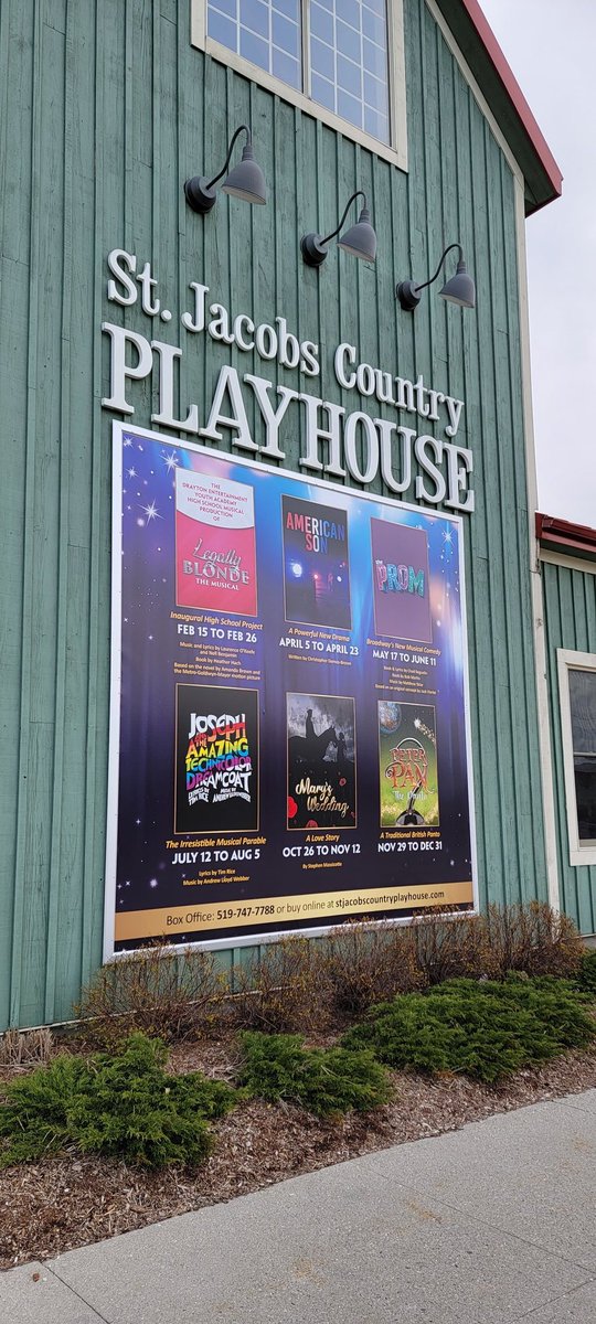 HNHughson's tweet photo. I haven't been to any live theatre since before the pandemic, so tonight's production of #AmericanSon at @drayton_theatre #StJacobsPlayhouse promises to be extra special! https://t.co/c4oVT3YOd7