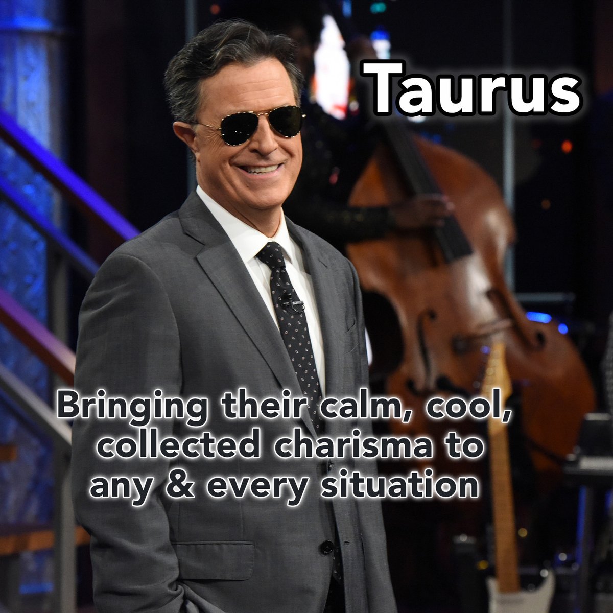 colbertlateshow's tweet photo. Ring in #TaurusSeason with our favorite late-night host and resident #Taurus, @stephenathome! Celebrate with us by tagging your Taurus friends in the comments. βοΈ #Colbert
#TaurusMemes #AstrologyMemes #TaurusAstrology https://t.co/wPsMfmkUB8