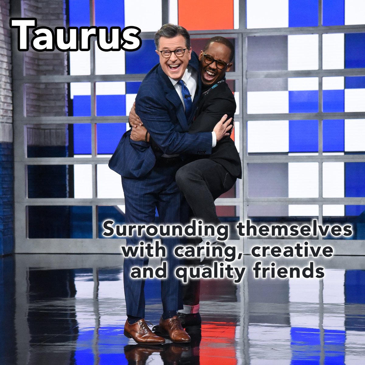 colbertlateshow's tweet photo. Ring in #TaurusSeason with our favorite late-night host and resident #Taurus, @stephenathome! Celebrate with us by tagging your Taurus friends in the comments. βοΈ #Colbert
#TaurusMemes #AstrologyMemes #TaurusAstrology https://t.co/wPsMfmkUB8