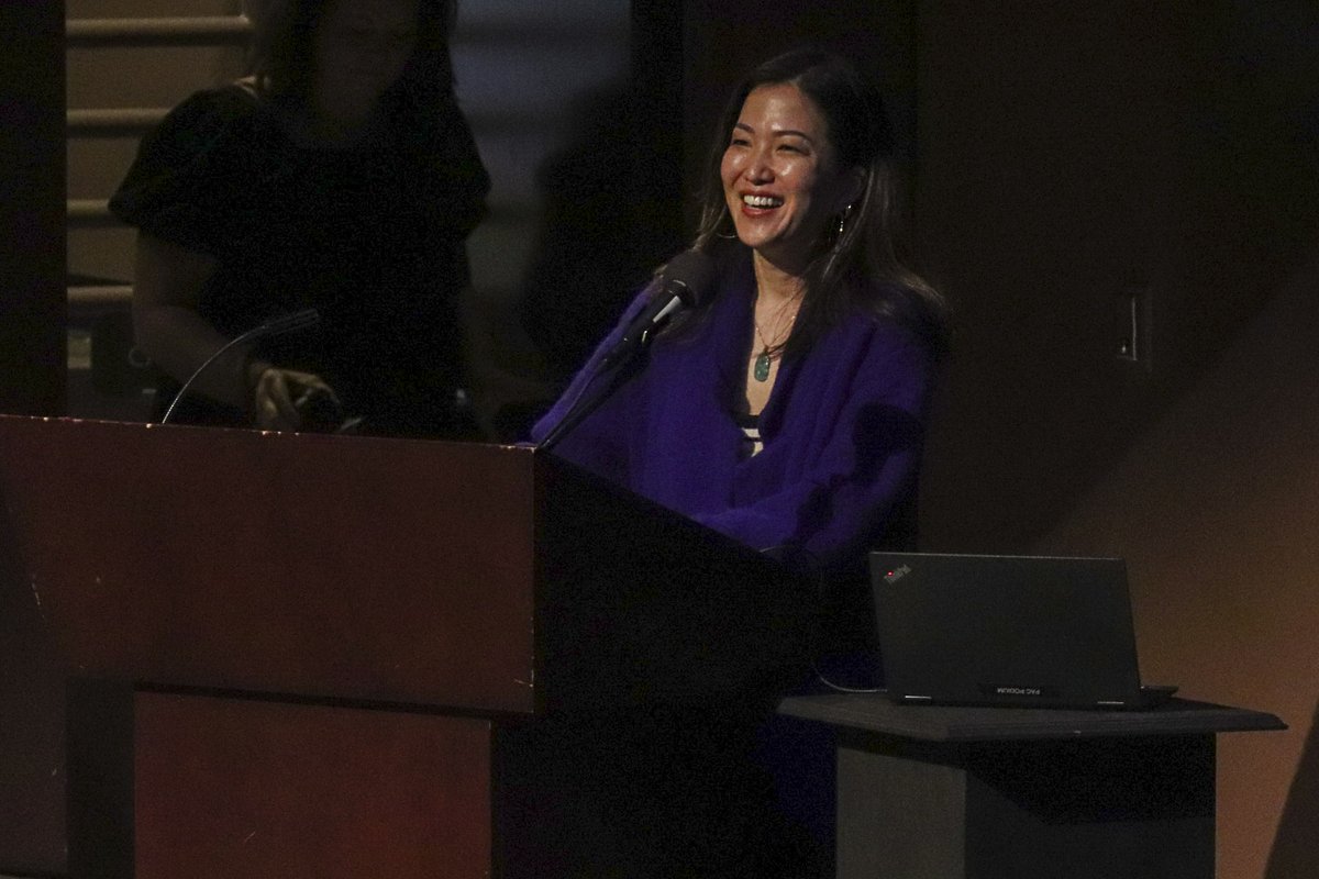 Westridge100's tweet photo. Our 11th annual Voices in Literature Conference, themed "Disruption," took place yesterday and featured a keynote address by author of "Fiona and Jane" @jeanho, followed by a student-led panel discussion and presentations. https://t.co/RmLLIPjZXu https://t.co/QCTiHF44eC