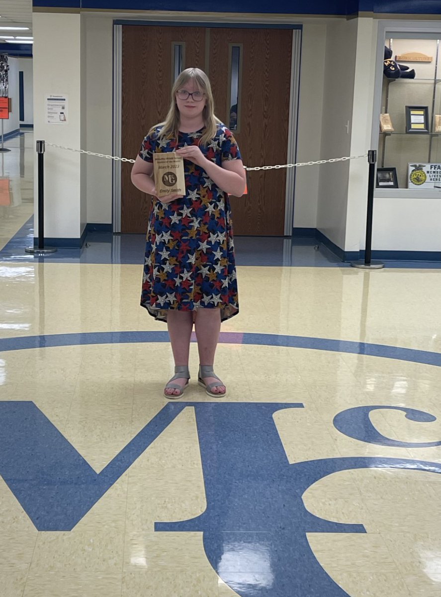 Congratulations to our March Student of the Month, Emily Smith!