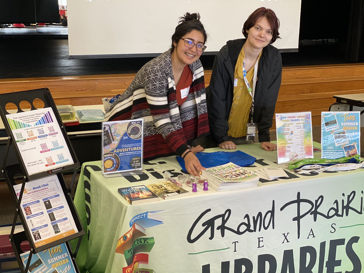 YWLAArnoldGirls's tweet photo. A big shout out to the Grand Prairie Public Library for visiting #YLWA today to tell our students about their free, amazing summer activities and reading programs! We appreciate you! #ywlaliteracy #gpisd #ywpn @grandprairieisd @ywprep @GPTXlibrary https://t.co/vZ9rbPLDzB