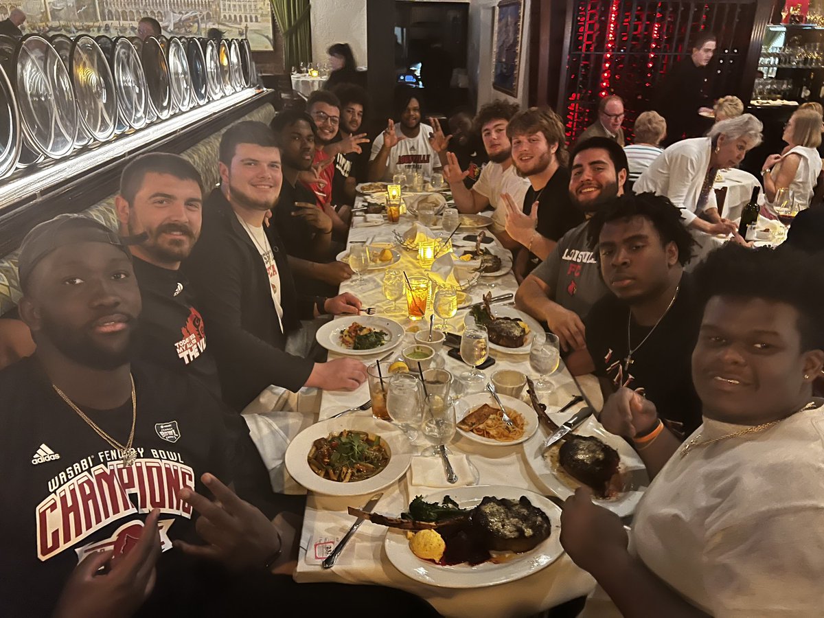 At Valore with the guys before the Spring Game tomorrow #GoCards