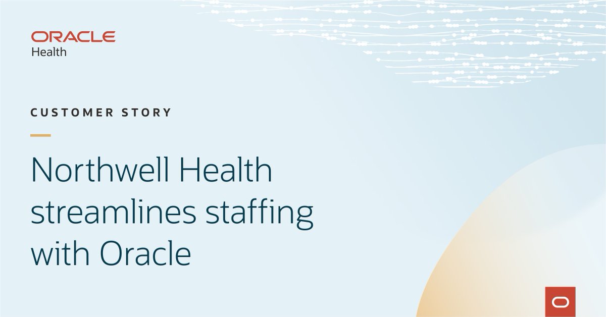 fteter's tweet photo. Northwell Health is optimizing patient care with @Oracle Cloud HCM and Oracle Analytics. Read their story: https://t.co/gSDdc9iTIb #HIMSS23 https://t.co/PBGei7obX8