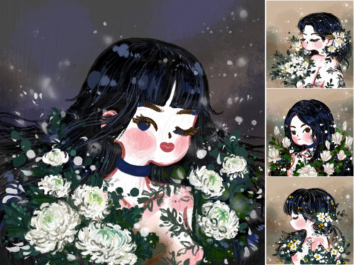 💫New Drop✨

"A black hair girl" Collection—🌼🤍🖤
Chapter 3 : Welcome to GooddayWorld✨

Available💫
White Flower Blooming!🌼121-124🌼

💙 opensea.io/collection/a-b…

#NFTArt #NFTCommunity #NFTThailand #NFTThaiArtist #NFTCollection #NFTCollector #OpenSeaNFT <a href="/opensea/">OpenSea</a>