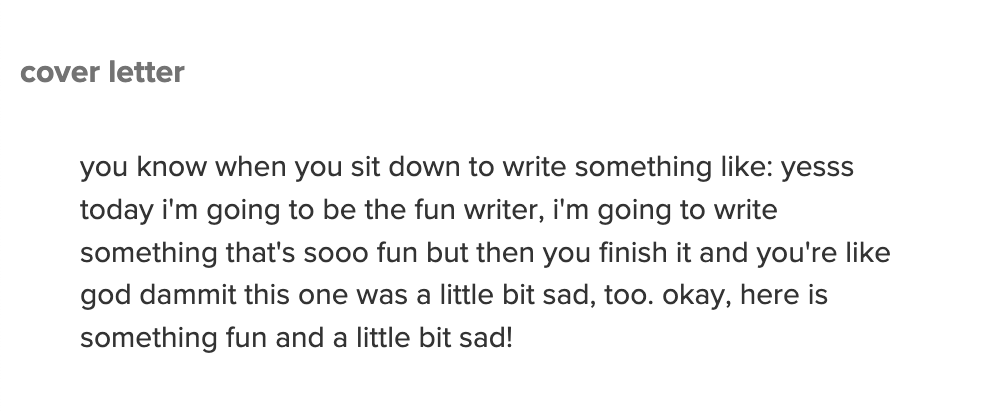 havehadhavehad's tweet photo. are you kidding me? "fun and a little bit sad!" is like my entire aesthetic. https://t.co/H5TYeLh5Vz