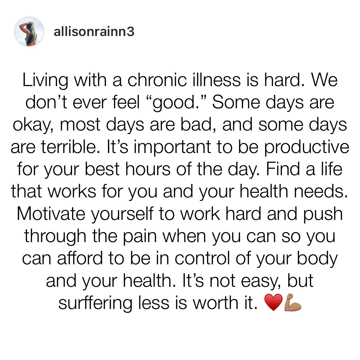 It’s a constant battle and it’s not easy. 
•
#chronicpainwarrior #smallfiberneuropathy #neuropathy #ataxia #ehlersdanlossyndrome #ehlersdanlos #mentalhealth #wellness #adaptivecrossfit #ataxiaawareness #ehlersdanlosawareness #health